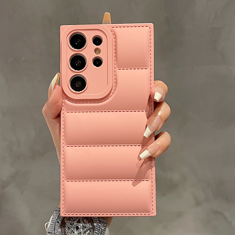 Luxury Down Jackets Air-Bags Liquid Case For Samsung Galaxy S24 Plus Ultra