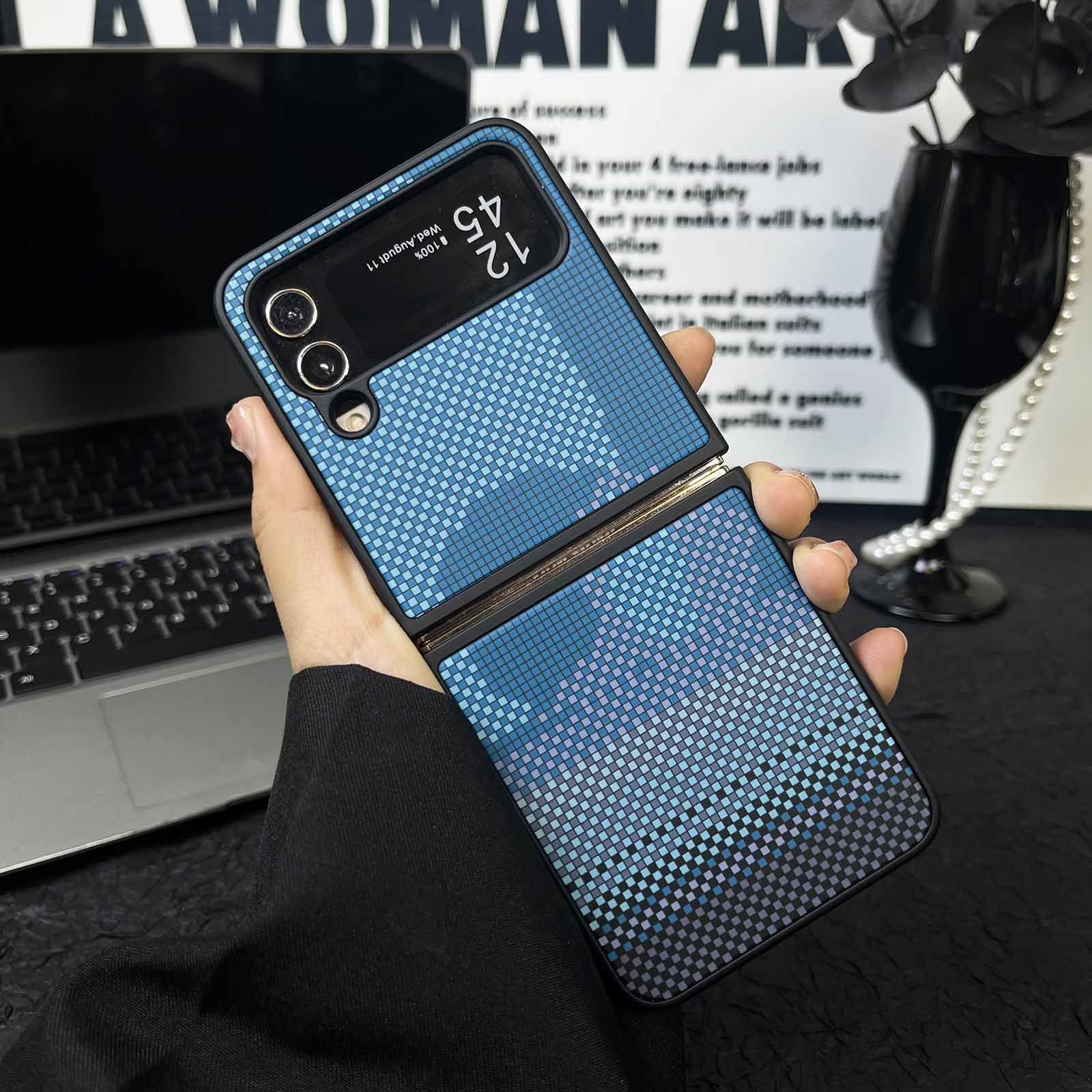 Retro Cyberpunk Pixels Matte Case for Samsung Galaxy Z Flip 6 5 4  