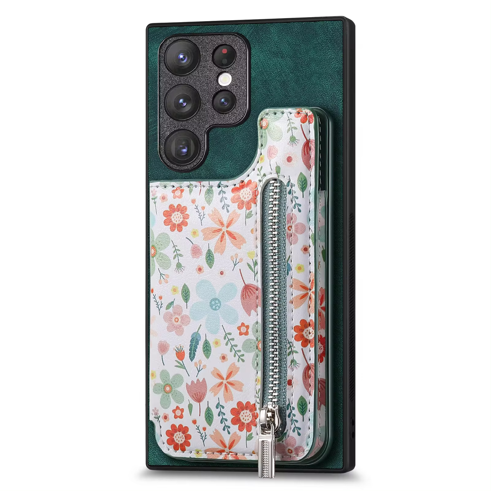 Vintage Zipper Cards Solt Wallet Leather Case for Samsung Galaxy S24 Series