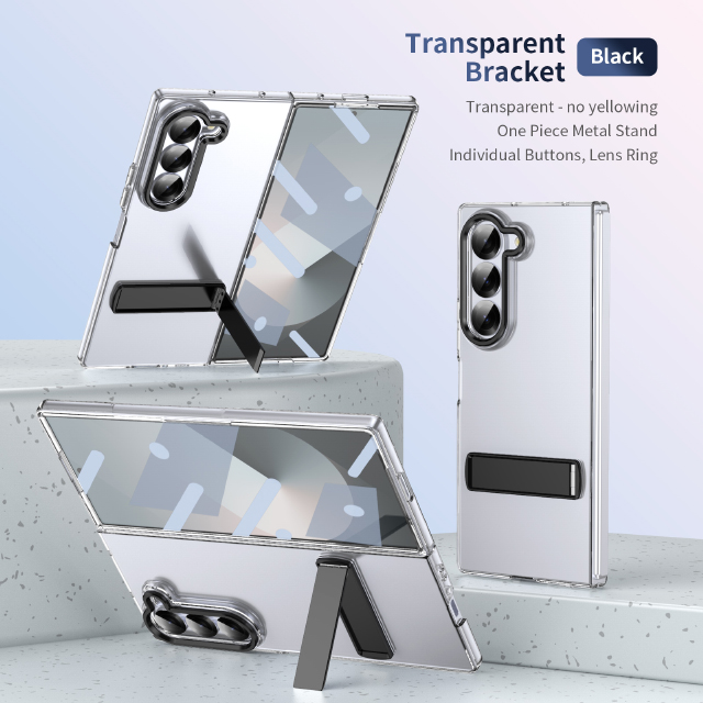 Transparent Anti Fall Case with Holder, Fits Samsung Galaxy Z Fold 6, 5, 4, 3