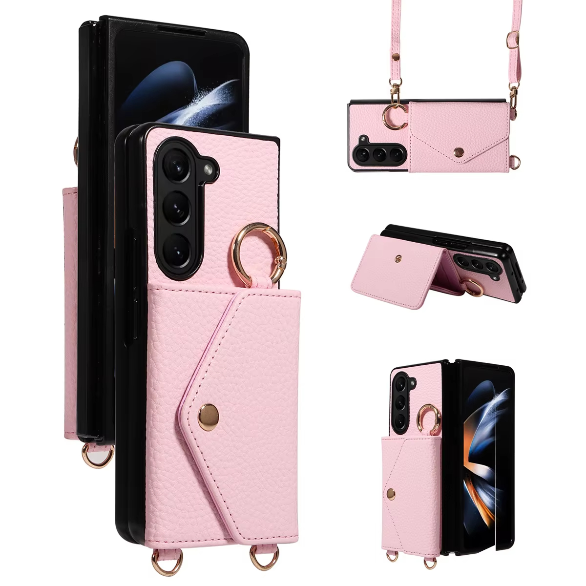 Crossbody Card Pocket Wallet Phone Case For Samsung Galaxy Z Fold 5 4 3 
