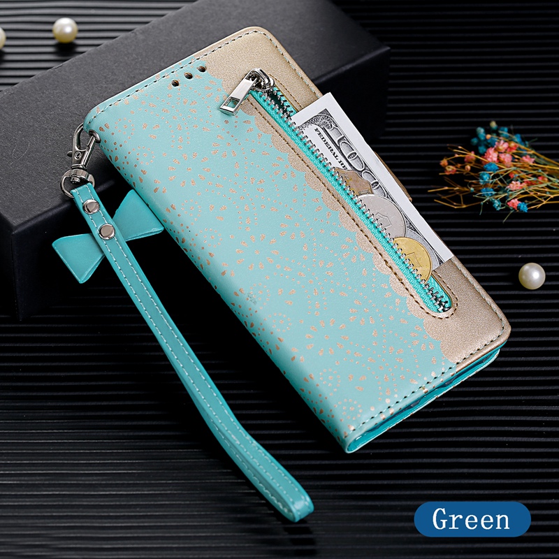 Luxury Lace Flower Zipper Wallet Case for Samsung Galaxy S23FE