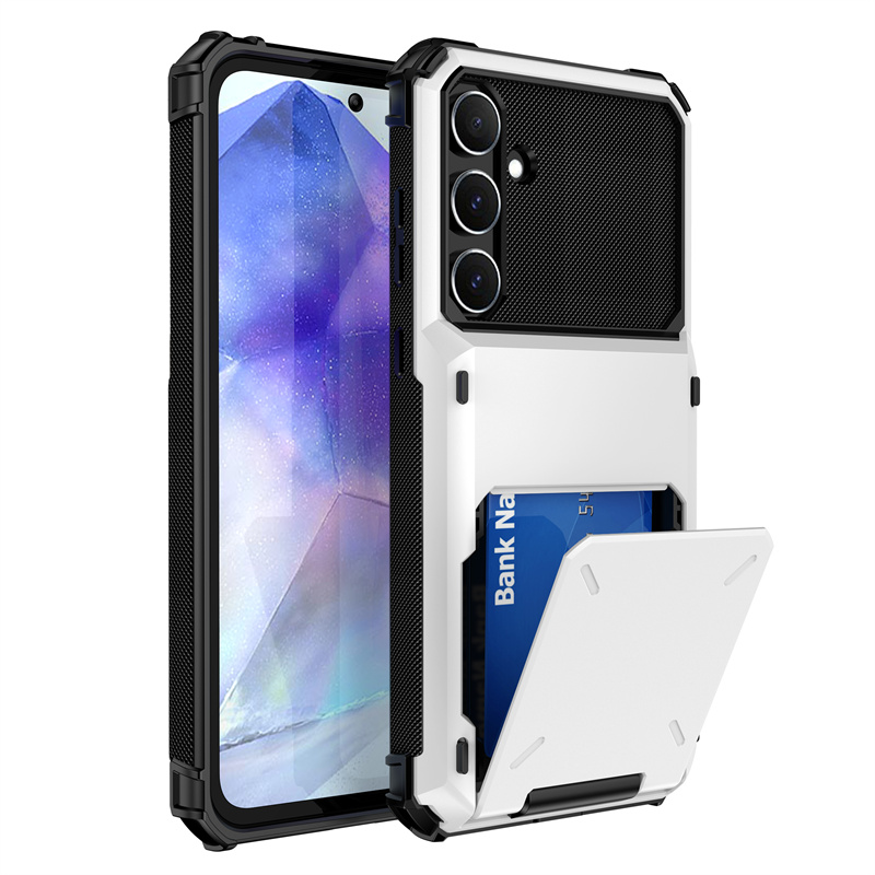 Shockproof Armor Flip Card Slot Wallet Case for Samsung Galaxy A55 A35 A25 A15