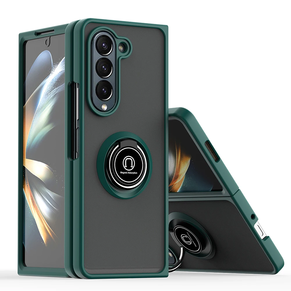 Armor Magnet Ring Holder Shockproof Case For Samsung Galaxy Z Fold 6/5/4/3 