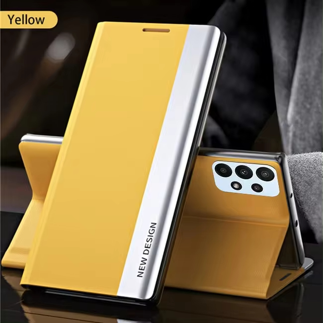2024 The 4th Generation Side Window Magnetic Plating Bracket Flip Phone Case For Samsung Galaxy A32/A52/A72