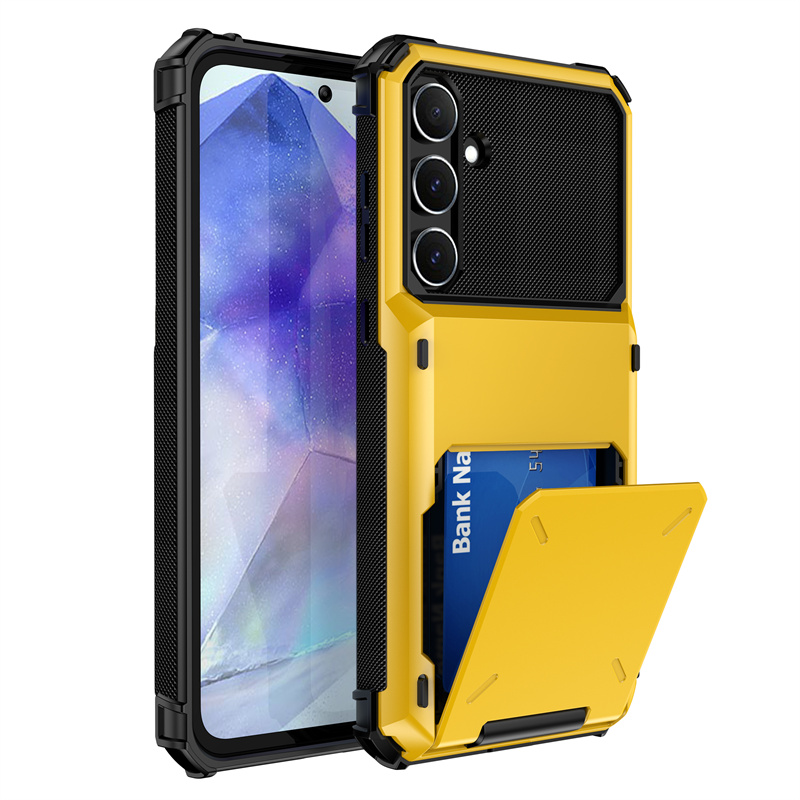 Shockproof Armor Flip Card Slot Wallet Case for Samsung Galaxy A55 A35 A25 A15