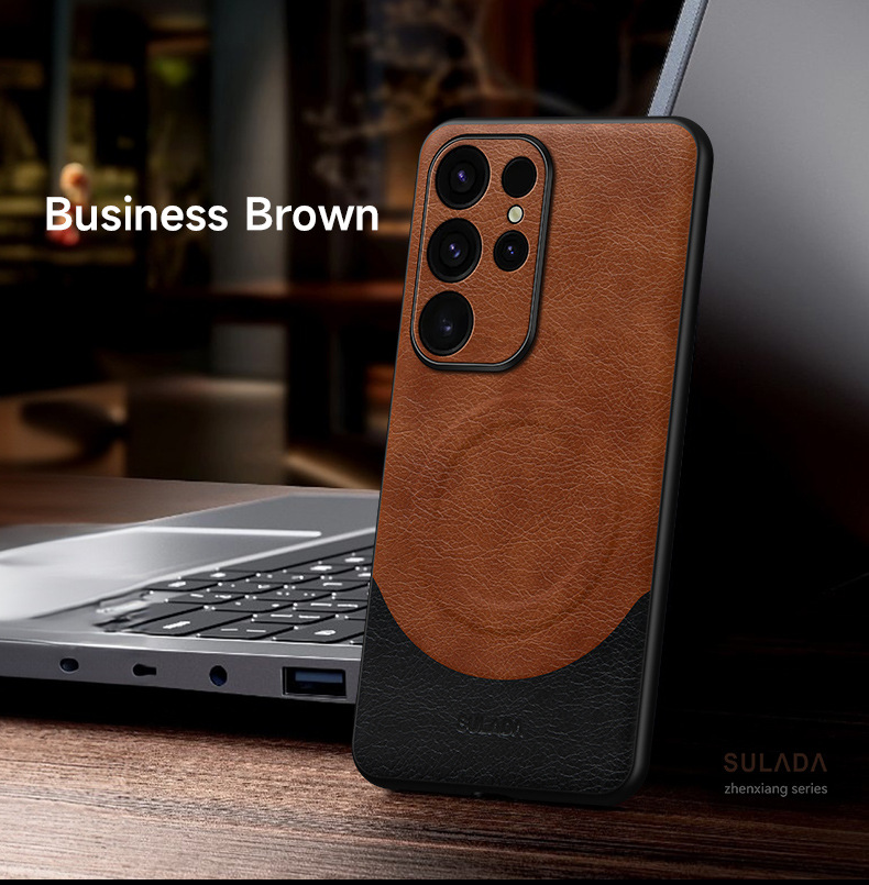 Luxury Leather Upgrade Magnetic Case For Samsung Galaxy S24 Series 