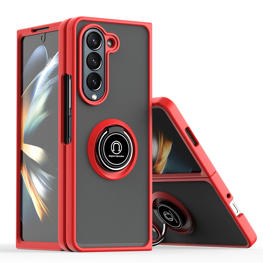 Armor Magnet Ring Holder Shockproof Case For Samsung Galaxy Z Fold 6/5/4/3 
