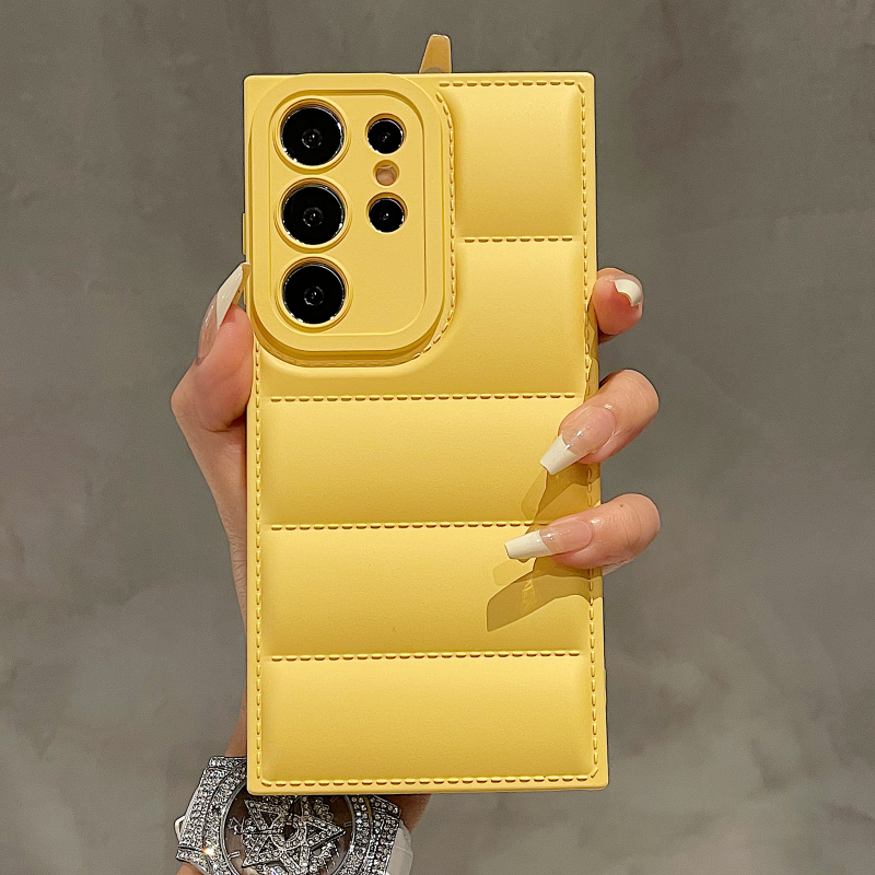 Luxury Down Jackets Air-Bags Liquid Case For Samsung Galaxy S24 Plus Ultra