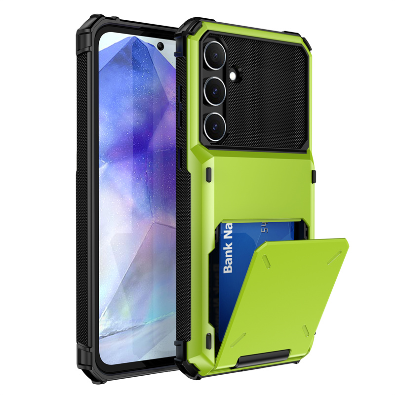 Shockproof Armor Flip Card Slot Wallet Case for Samsung Galaxy A55 A35 A25 A15