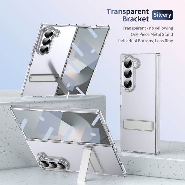 Transparent Anti Fall Case with Holder, Fits Samsung Galaxy Z Fold 6, 5, 4, 3