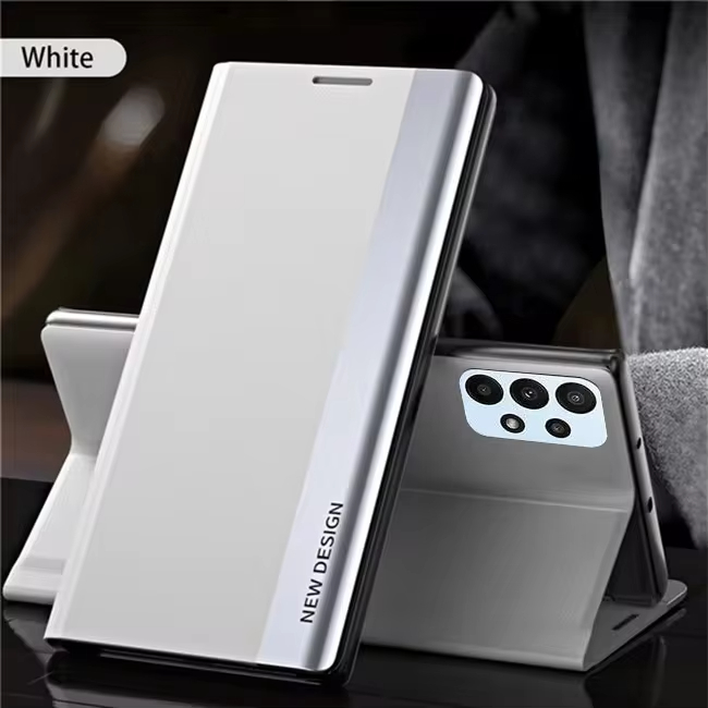 2024 The 4th Generation Side Window Magnetic Plating Bracket Flip Phone Case For Samsung Galaxy A32/A52/A72