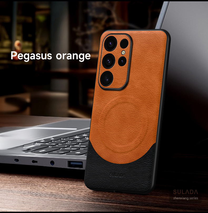 Luxury Leather Upgrade Magnetic Case For Samsung Galaxy S24 Series 