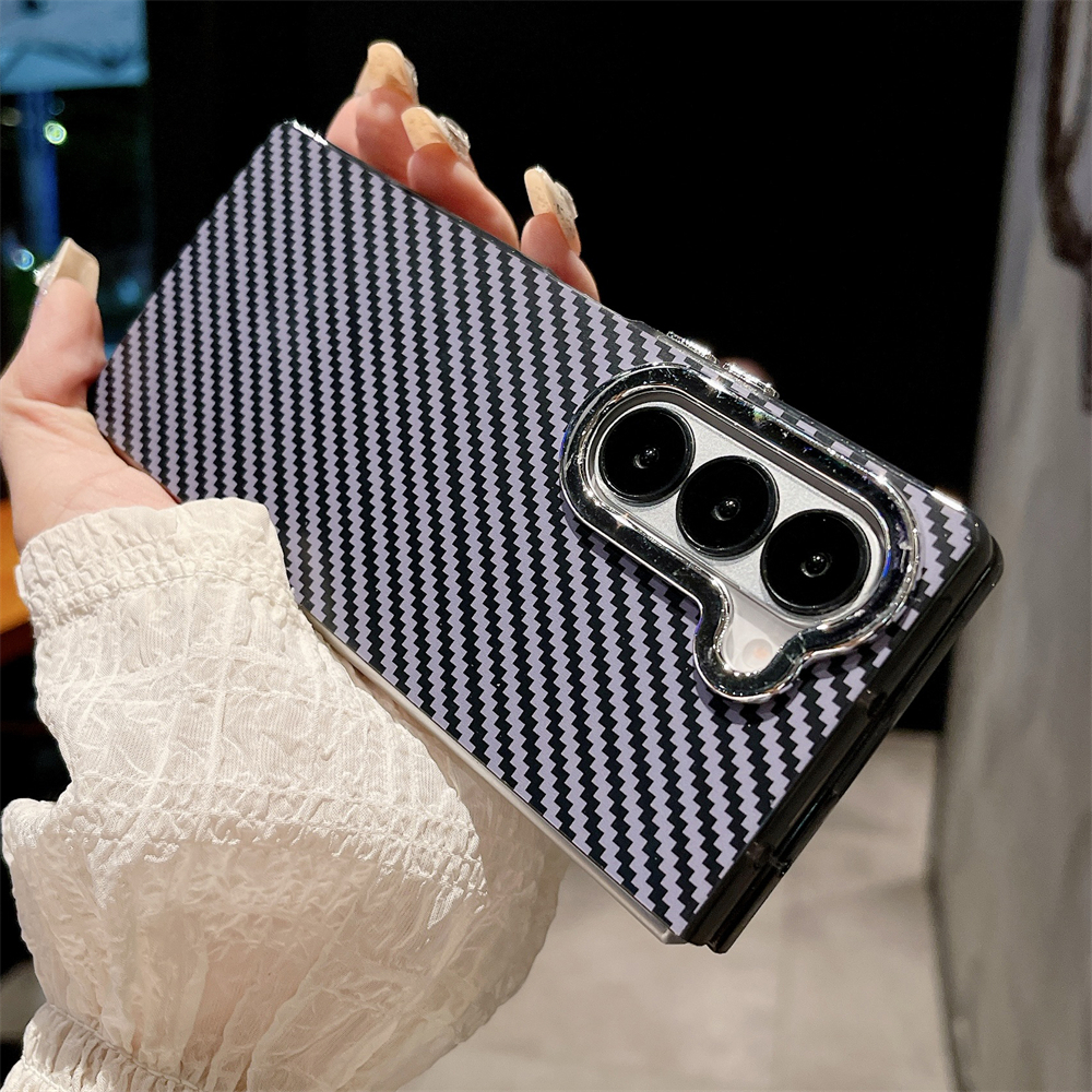 Matte Carbon Fiber Folding Phone Case for Samsung Galaxy Z Fold 6 5