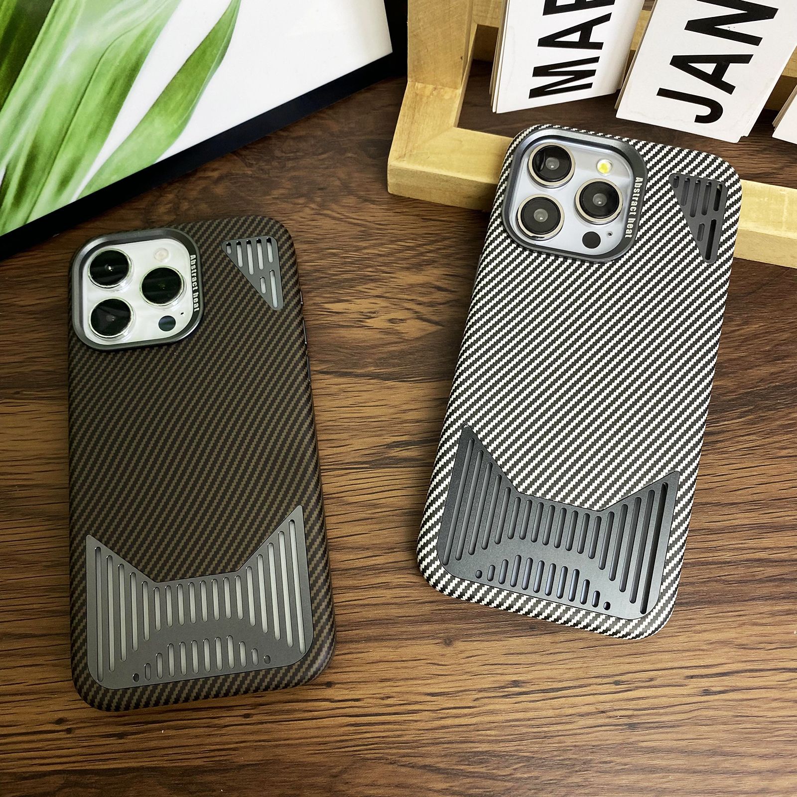 Aluminum Alloy PU Leather Shock Absorber Magsafe Case for IPhone 15 14 13 12 Pro Max