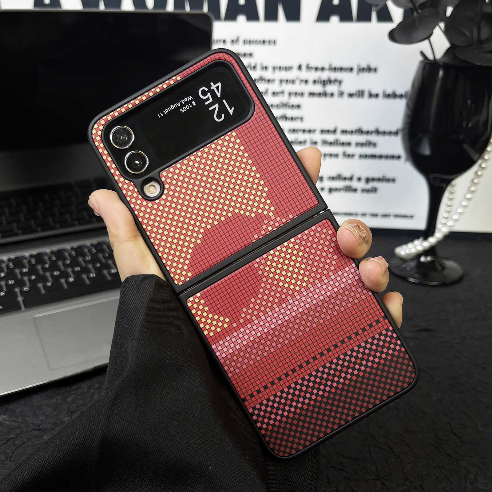 Retro Cyberpunk Pixels Matte Case for Samsung Galaxy Z Flip 6 5 4  