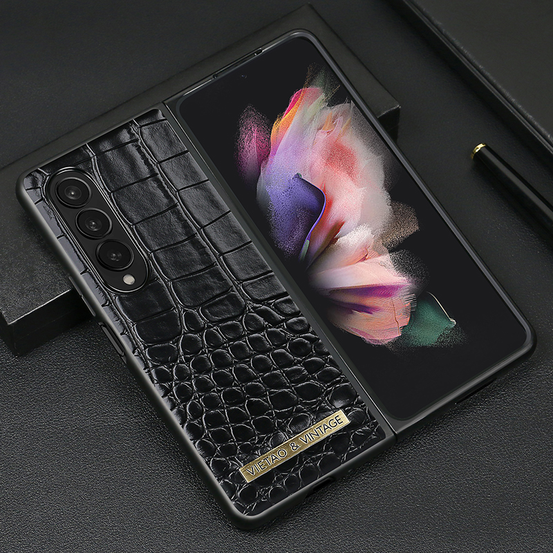 Retro Business Leather Mobile Phone Case for Samsung Galaxy Z Fold 5 4 3