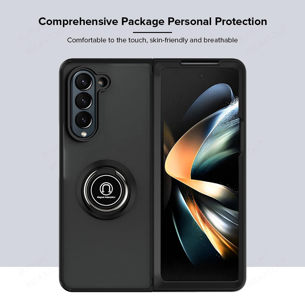 Armor Magnet Ring Holder Shockproof Case For Samsung Galaxy Z Fold 6/5/4/3 