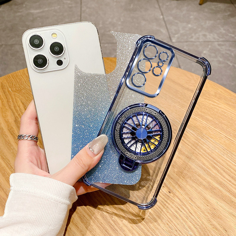 Glitter Shockproof Gradient Plating Phone Case For Samsung Galaxy S24 S23 S22 S21 Series