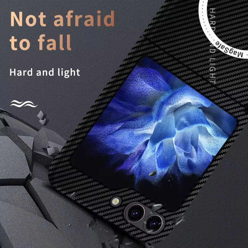 Ultra-thin Carbon Fiber Style Magnetic Case for Samsung Galaxy Z Flip 5