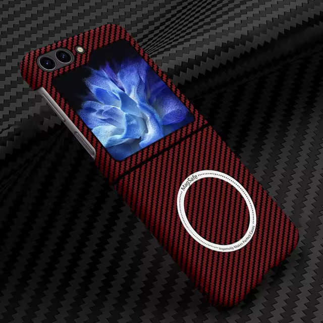 Ultra-thin Carbon Fiber Style Magnetic Case for Samsung Galaxy Z Flip 5