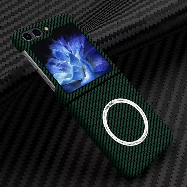 Ultra-thin Carbon Fiber Style Magnetic Case for Samsung Galaxy Z Flip 5