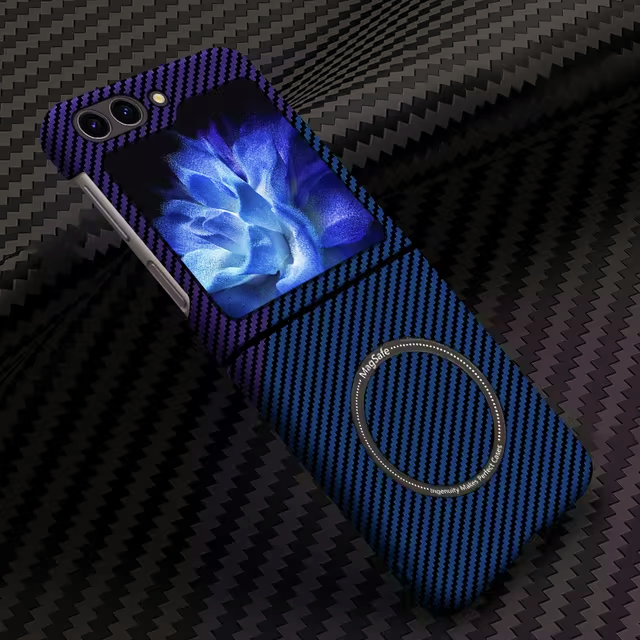Ultra-thin Carbon Fiber Style Magnetic Case for Samsung Galaxy Z Flip 5