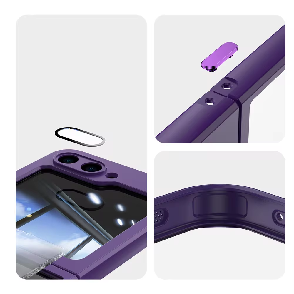 Luxury Metal Magnetic Bracket Case for Samsung Galaxy Z Flip 6 5