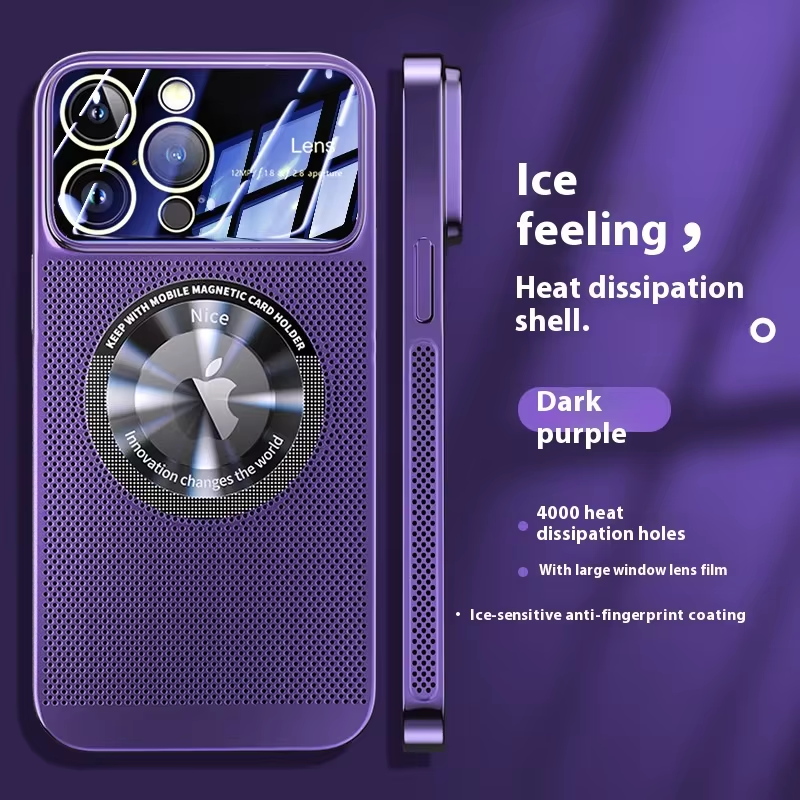 Luxury Electroplated Shockproof Magnetic Wireless Charging Cooling Phone Case For iPhone 15 Series