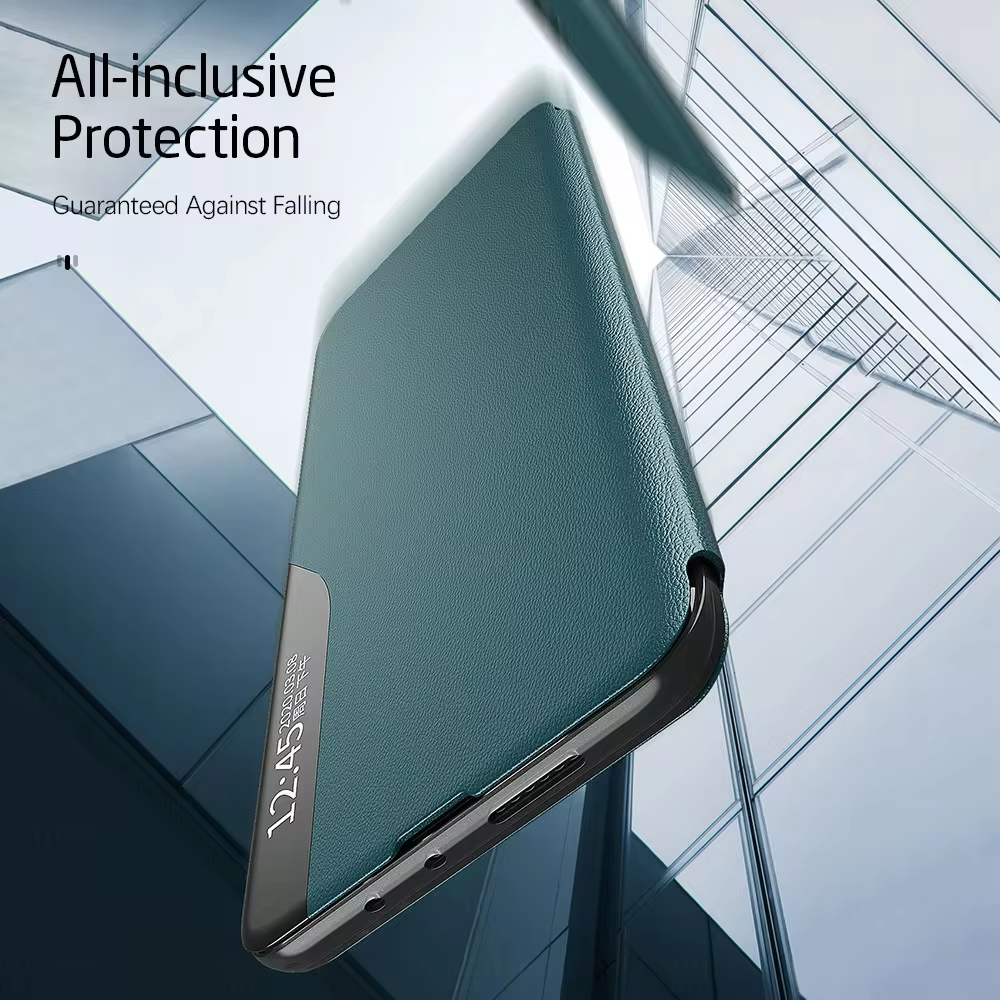 Magnetic Leather Smart View Flip Phone Case For Samsung Galaxy S23FE
