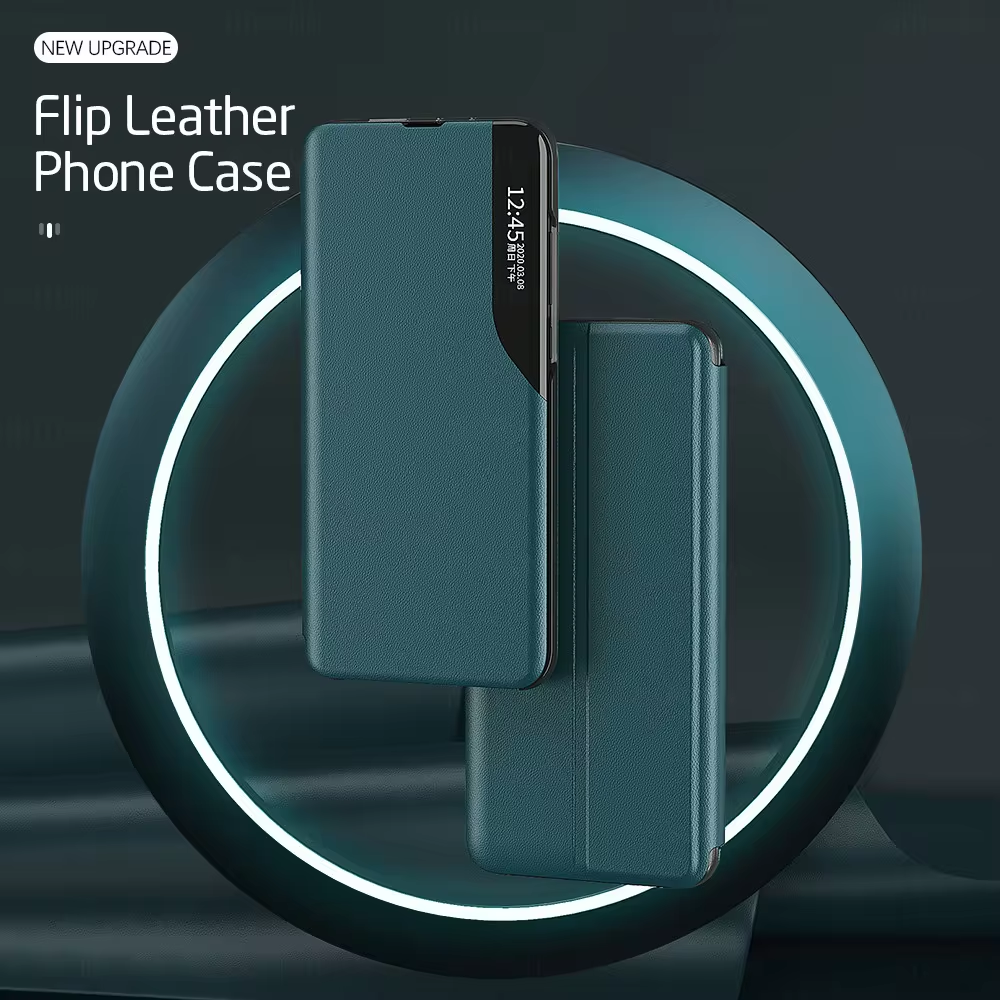 Magnetic Leather Smart View Flip Phone Case For Samsung Galaxy S23FE