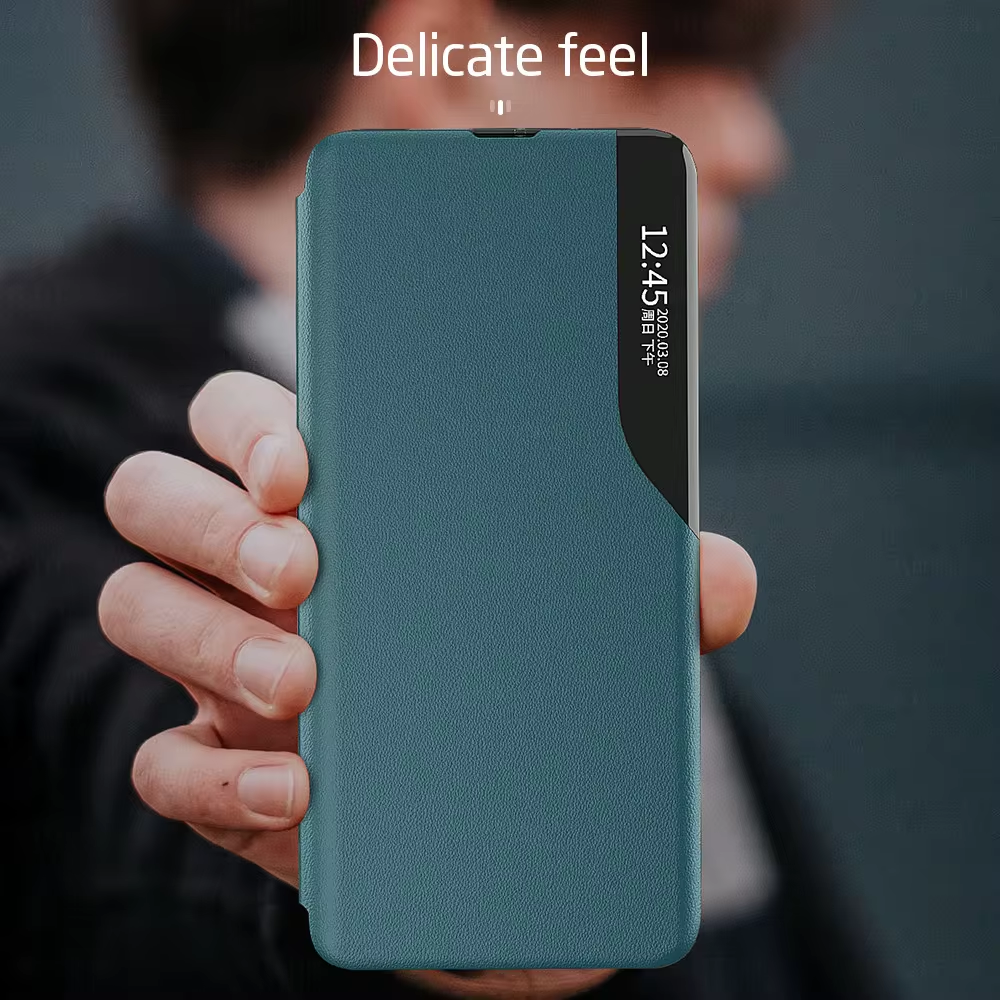 Magnetic Leather Smart View Flip Phone Case For Samsung Galaxy S23FE
