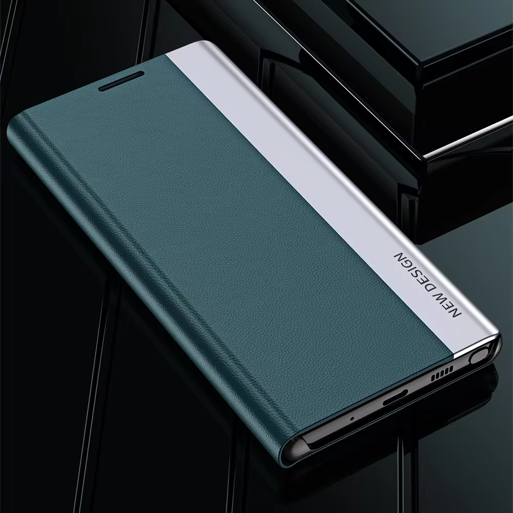 2024 The 4th Generation Side Window Magnetic Plating Bracket Flip Phone Case For iPhone 15/14 Series