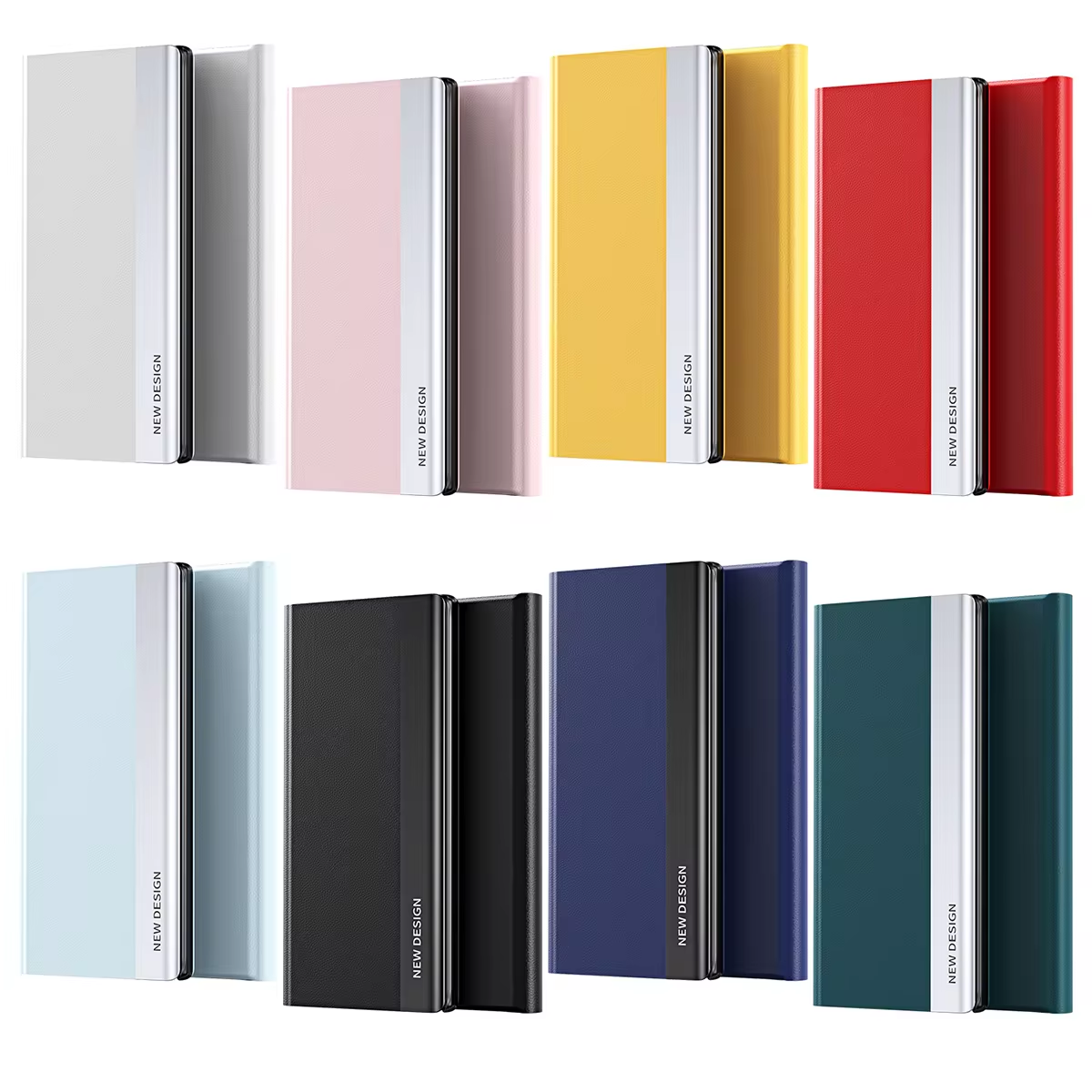 2024 The 4th Generation Side Window Magnetic Plating Bracket Flip Phone Case For iPhone 15/14 Series