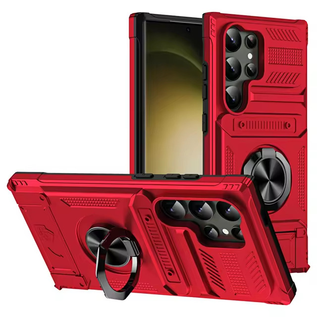 Magnetic Metal Kickstand Shockproof Armor Phone case For Samsung Galaxy S24 Series