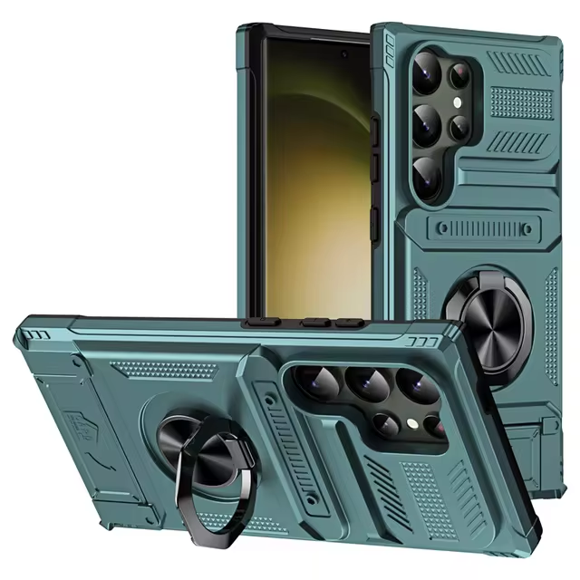 Magnetic Metal Kickstand Shockproof Armor Phone case For Samsung Galaxy S24 Series
