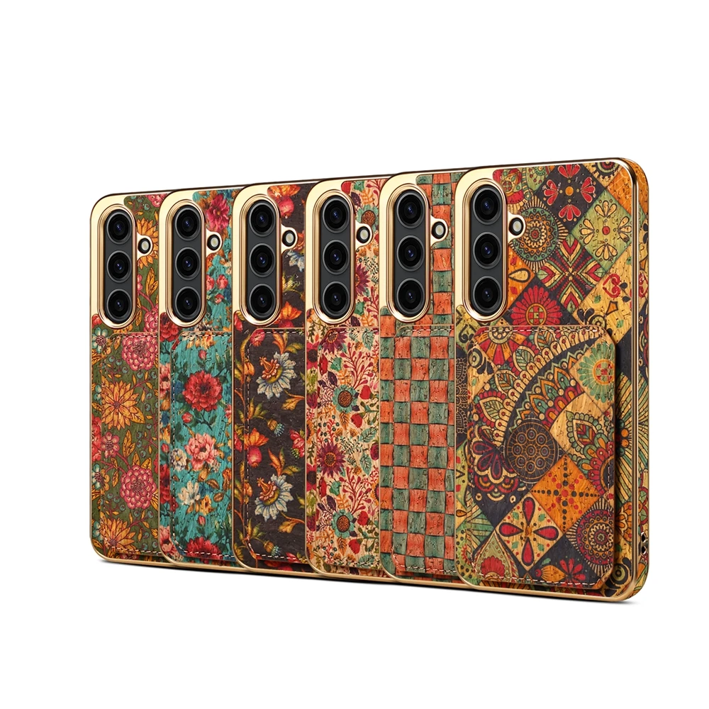 Electroplated Frame Protective Leather Case for Samsung Galaxy S24/S23 Series