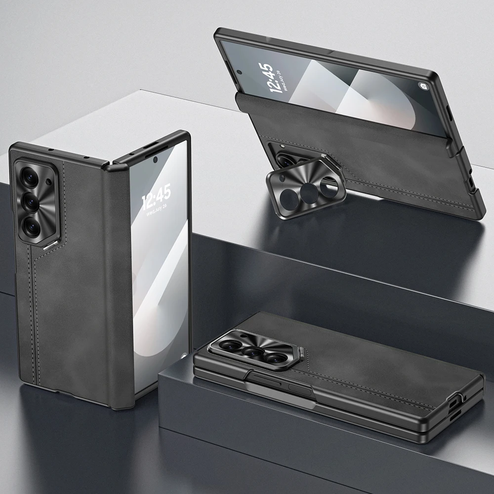  Contact Lens Holder Bearing Protection Integrated Shell Film,Anti-Fall Protective Case For Samsung Galaxy Z Fold 6
