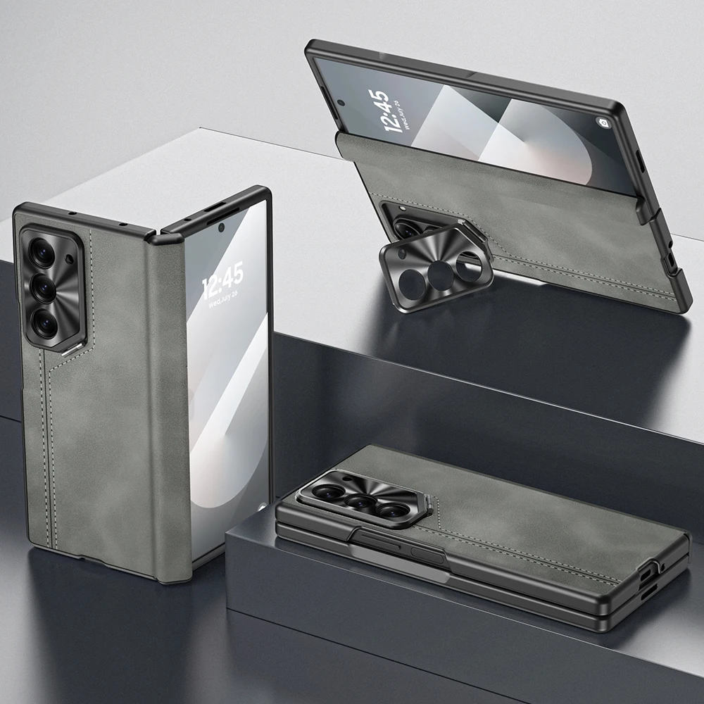  Contact Lens Holder Bearing Protection Integrated Shell Film,Anti-Fall Protective Case For Samsung Galaxy Z Fold 6