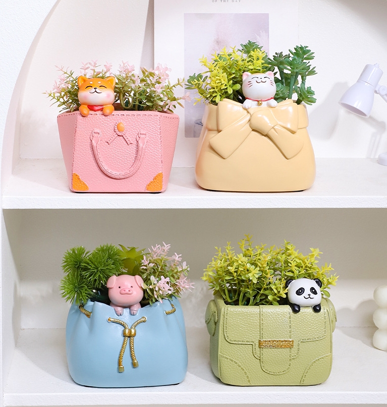 Home balcony garden succulent resin flower pot