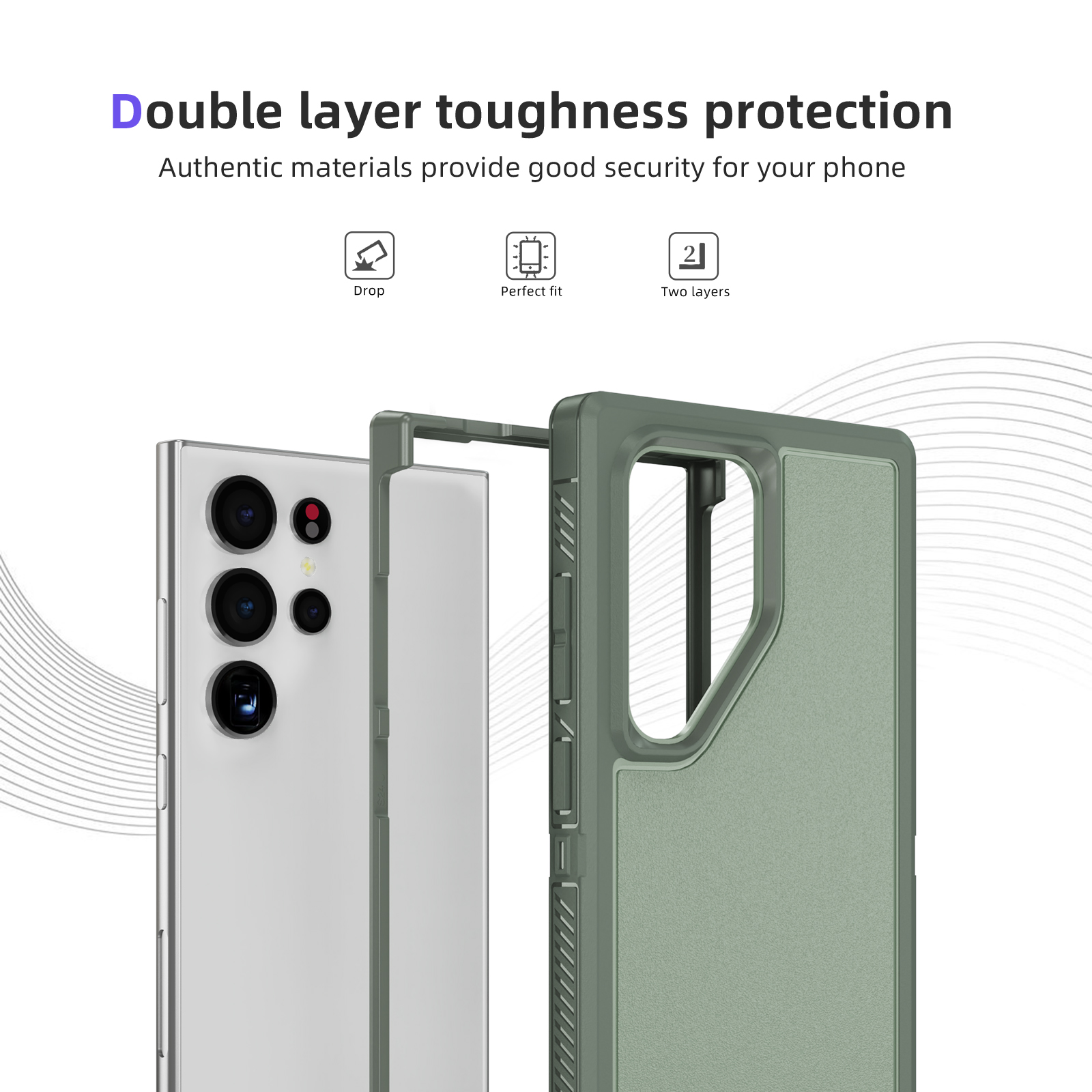 Heavy Armor Shockproof Phone Case for Samsung Galaxy S24+ S23+ Ultra