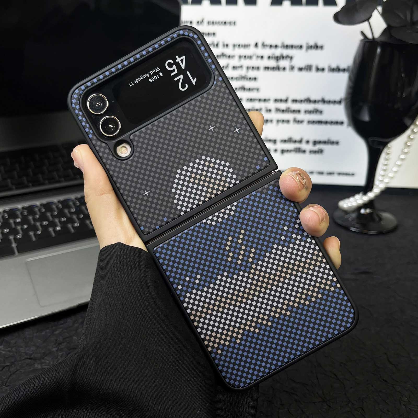 Retro Cyberpunk Pixels Matte Case for Samsung Galaxy Z Flip 6 5 4  