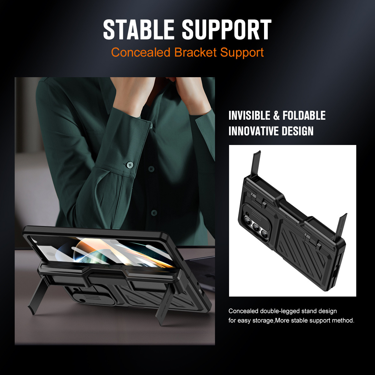 Magnetic Hinge Rotate Pen Slot Case For Samsung Galaxy Z Fold 6 5 4 