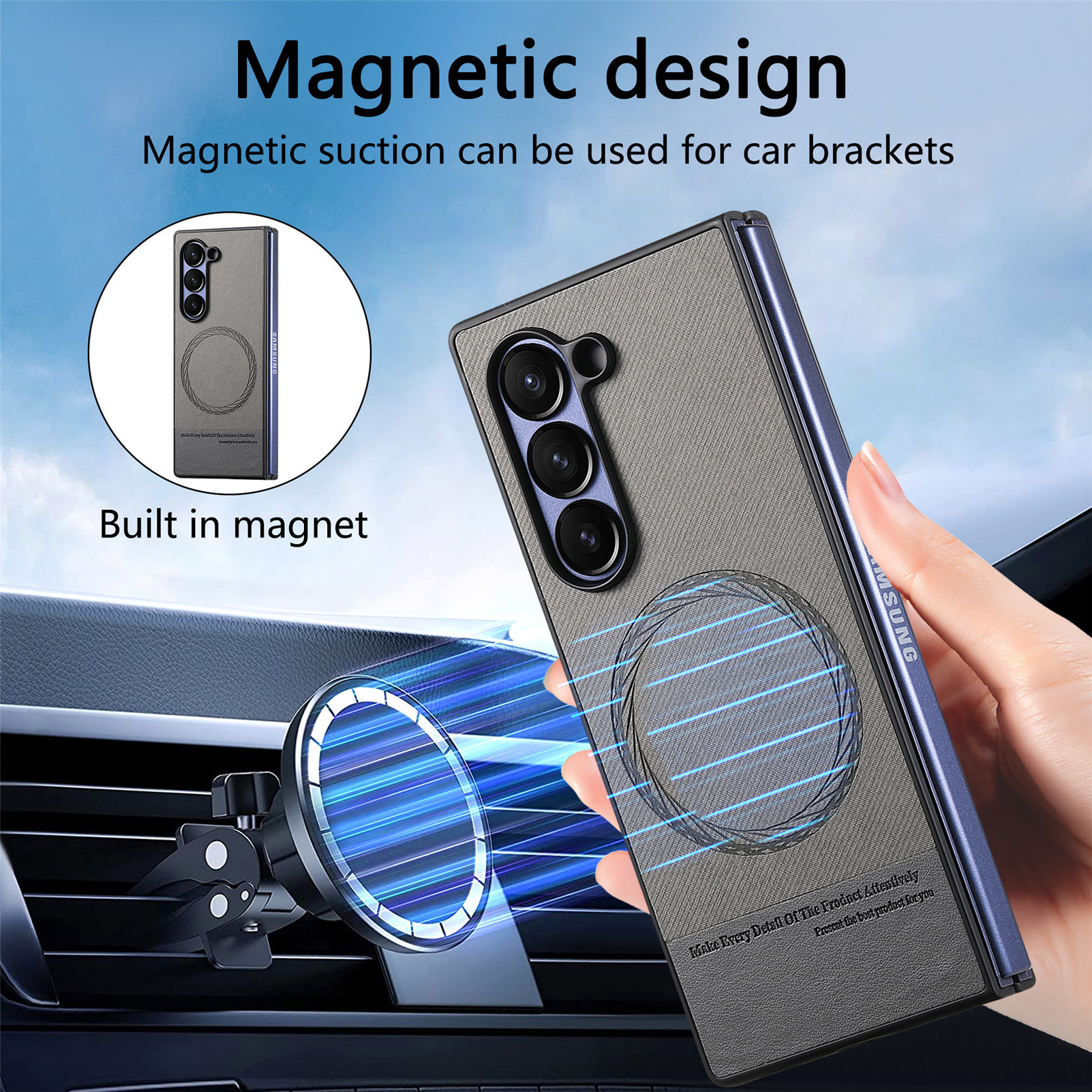 New Upgrade Luxury Magnetic Phone Case For Samsung Galaxy Z Fold 6