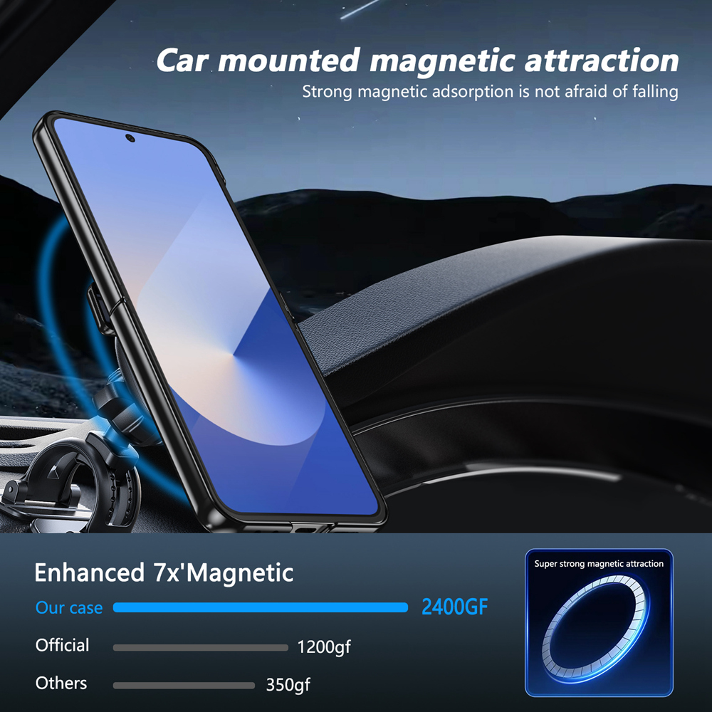 360° Rotating Hinge Magnetic Ring Case with Screen Protector for Samsung Galaxy Z Flip 6 5 4 3