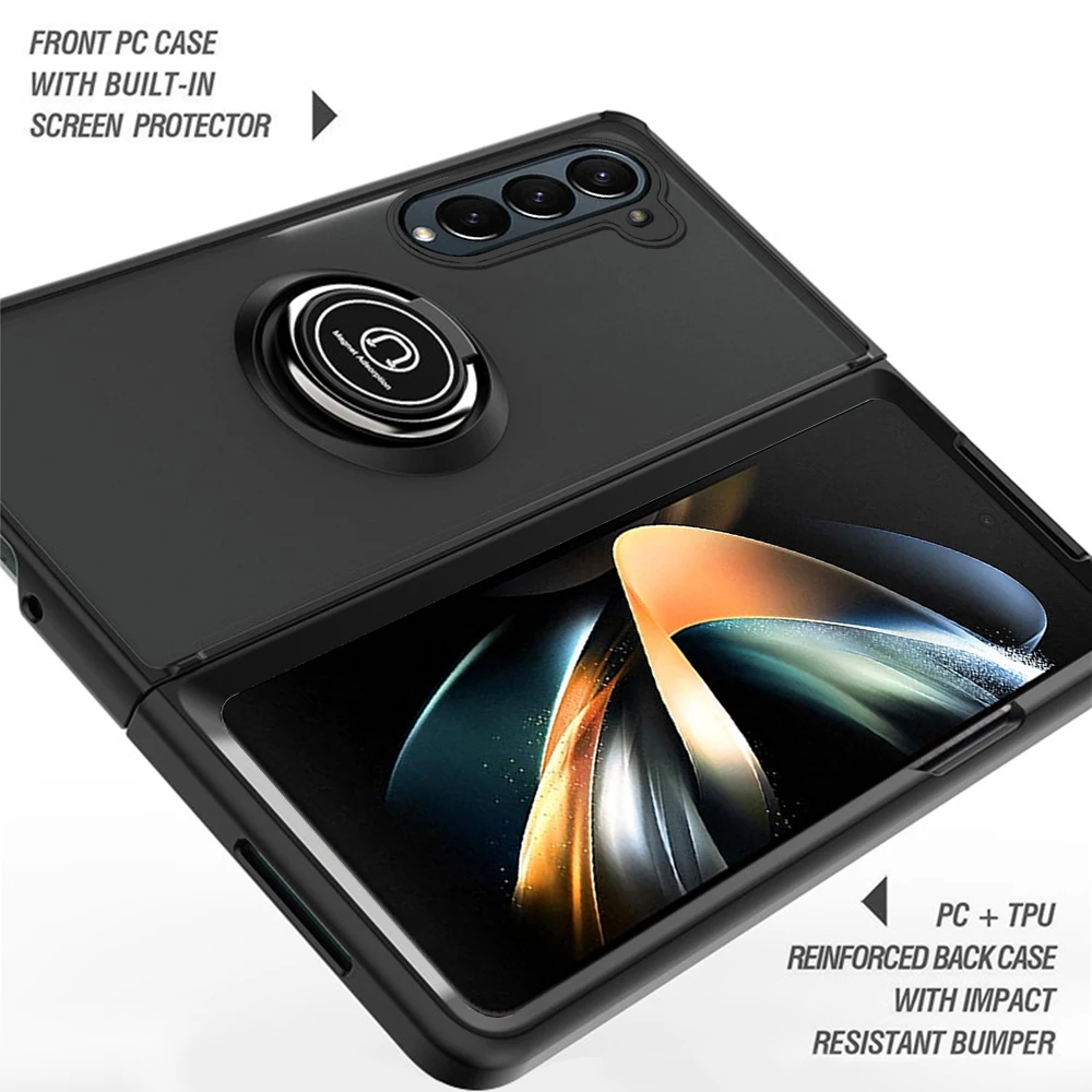 Armor Magnet Ring Holder Shockproof Case For Samsung Galaxy Z Fold 6/5/4/3 