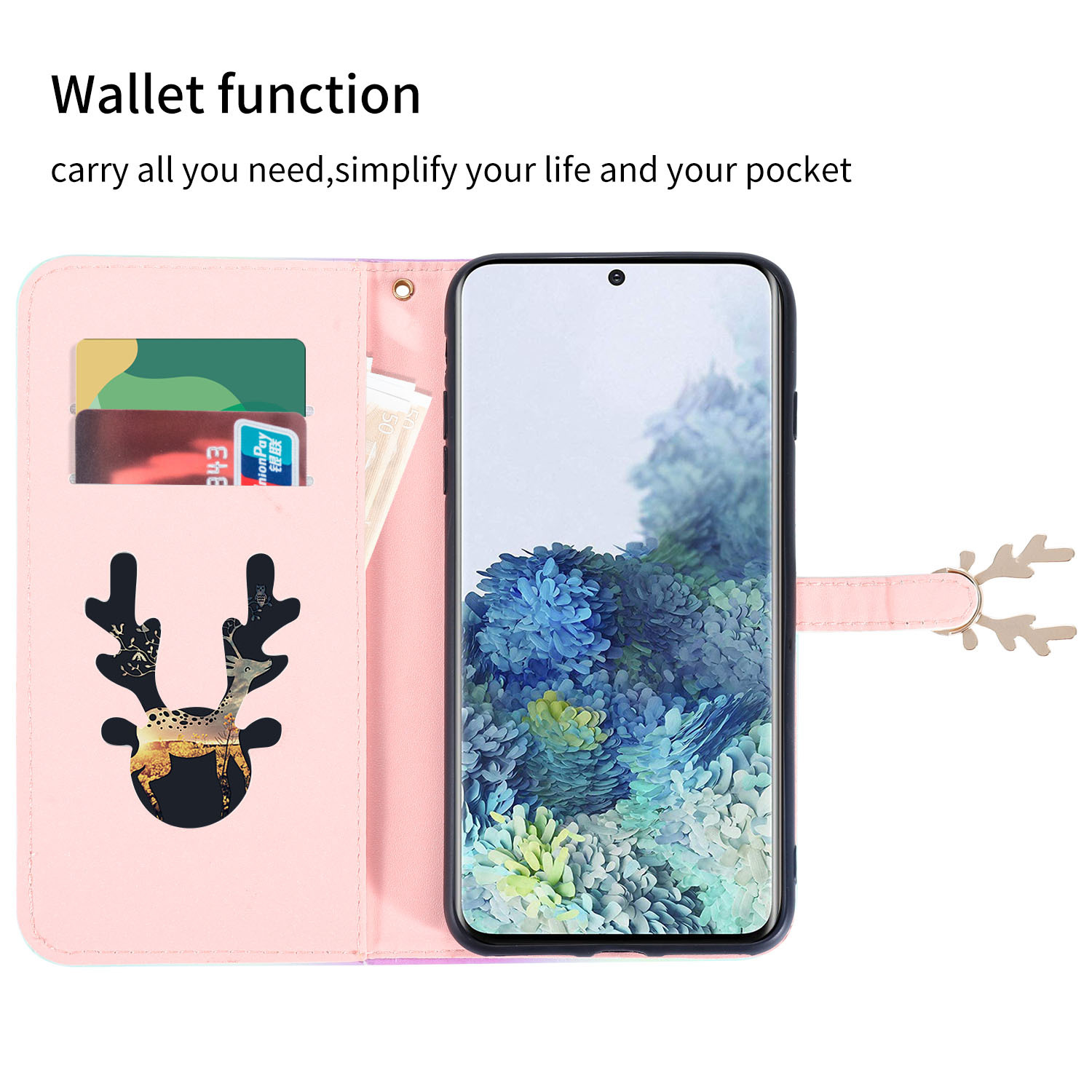 Crocodile Gradient Pattern Card Holder Phone Case For Samsung Galaxy S24 Plus Ultra