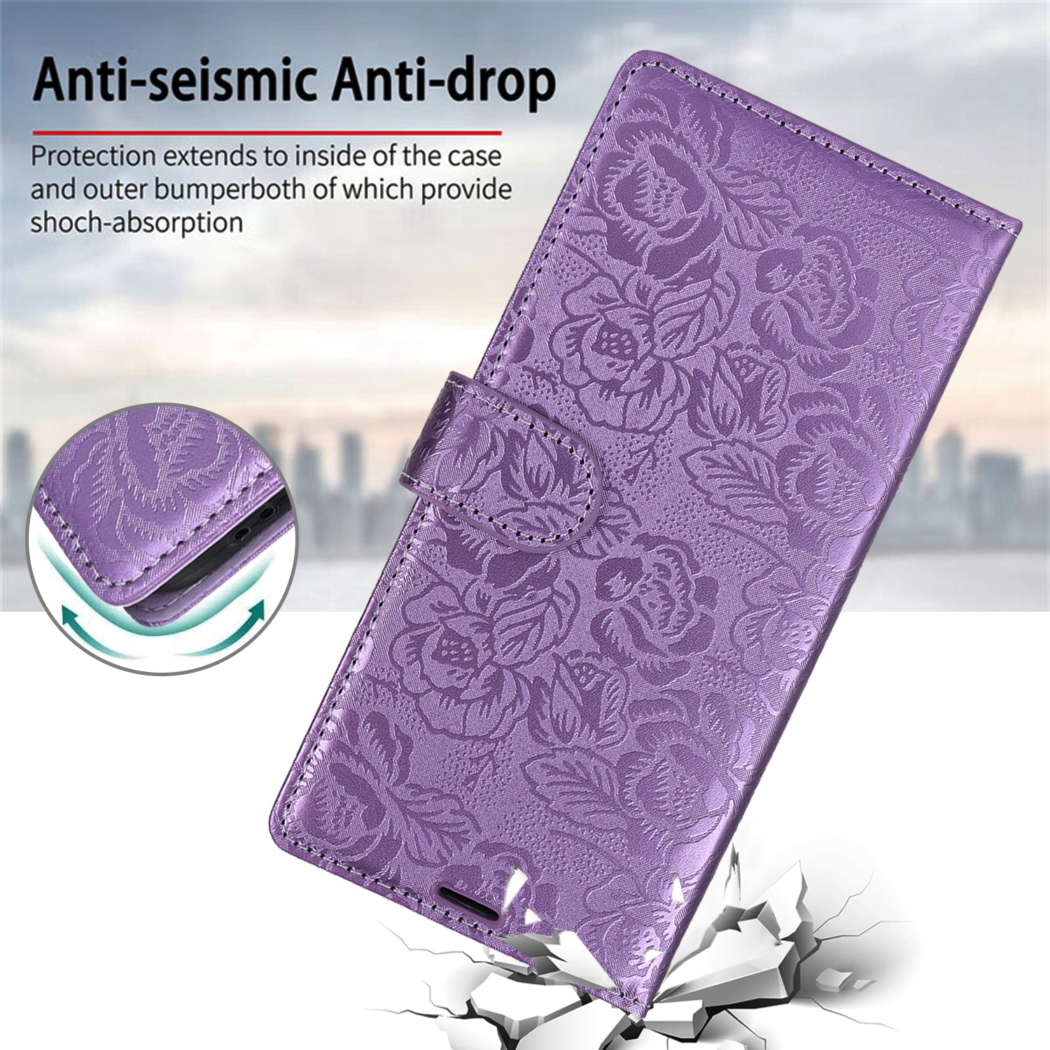 Lanyard Leather Wallet Card Phone Case for Samsung Galaxy S24 Ultra S23 Plus S22 S21
