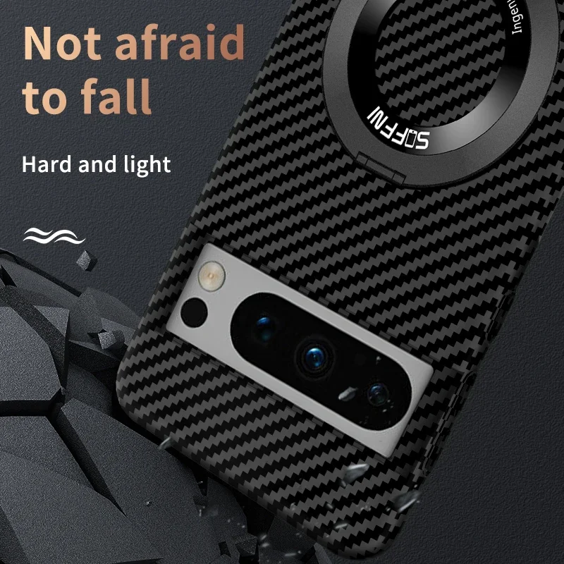 Ultra Thin Matte Carbon Fiber Wireless Charging Magnetic Ring For Google Pixel 8 7 Pro 7A