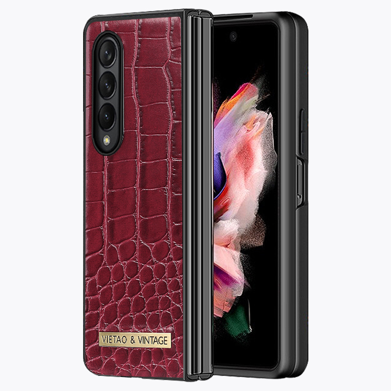 Retro Business Leather Mobile Phone Case for Samsung Galaxy Z Fold 5 4 3